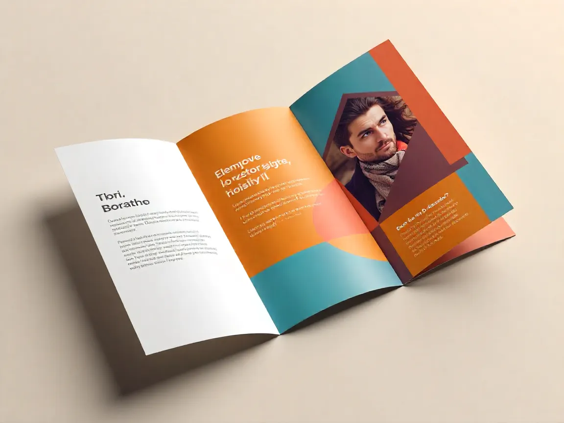 Tri-fold brochures with vibrant colors
